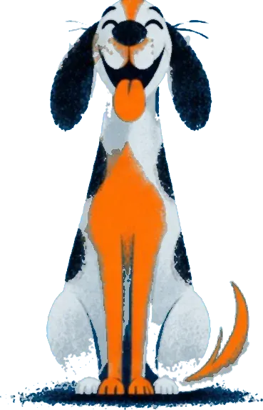 The KUDLZ dog, happy about the sale